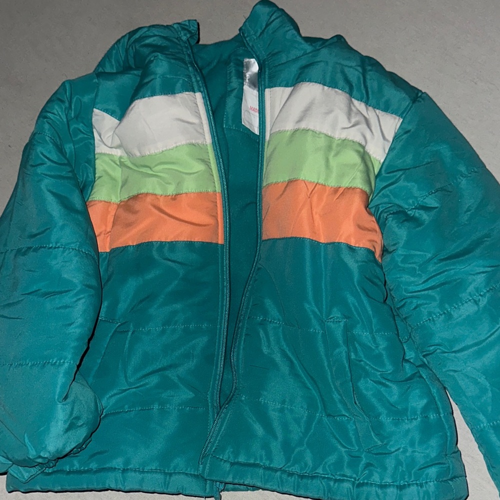 Colorful Kids Size 7/8 Puffer Jacket